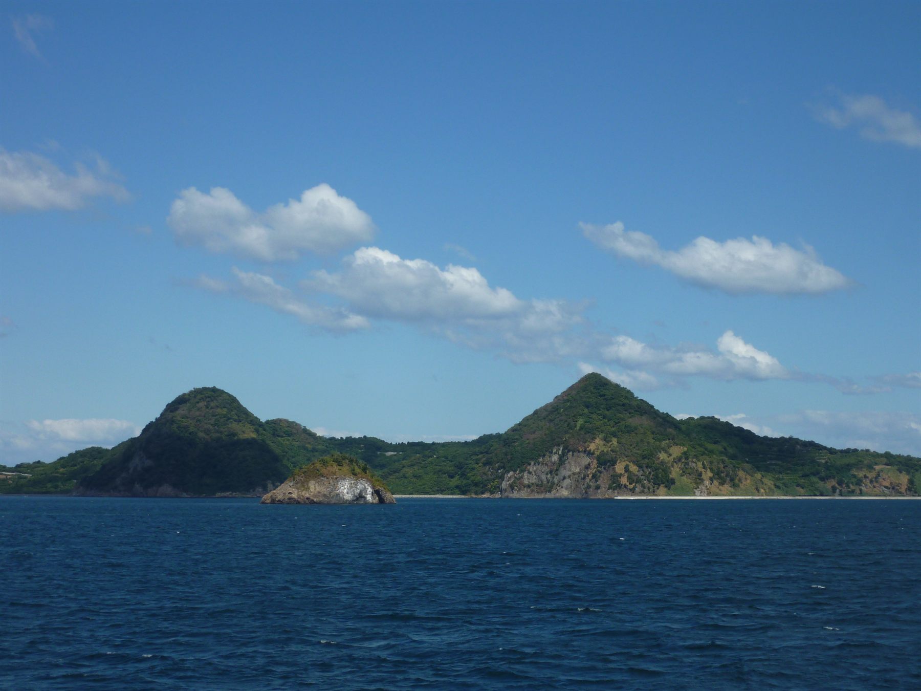 南側から望む二神島